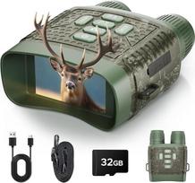 4K 48MP naktinio matymo prietaisas su 10x priartinimu ir 5000 mAh akumuliatoriumi, skirtas stebėti iki 400 metrų atstumu, su 32GB SD kortele, idealiai tinka medžioklei, lauko darbams, stovyklavimui ir saugumo tikslams