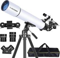 80AZ teleskopas suaugusiesiems, galingas kelioninis teleskopas pradedantiesiems astronomams, 80 mm diafragma, 800 refraktoriaus teleskopas su AZ laikikliu