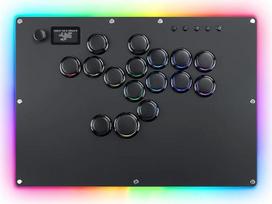 Arcade Fight Stick GK-16, visų mygtukų "Gamerfinger" su pasirinktinėmis RGB ir Turbo funkcijomis, arkadinis valdiklis, skirtas PC/PS4/PS3/Switch/Steam žaidimų klaviatūrai, palaiko "Hot Swap" ir SOCD