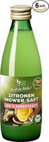 biozentrale Natūralios drumstos citrinų sultys su imbieru - 6 x 250 ml (6 vnt.) - vitamino C šaltinis - ekologiškos citrinos ir ekologiškas imbieras - lengvas aštrumas - tinka kokteiliams, gėrimams, kepimui, virimui