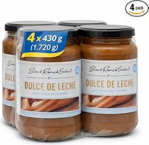 Black Ranch Dulce de Leche | Įvairių dydžių pakuotės | Argentinos pieno karamelės užtepėlė (4 x 430g)