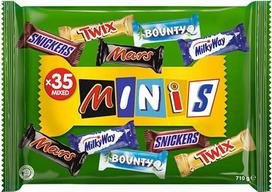 BOUNTY SNICKERS TWIX MARS Mini Schokoriegel Mix, Party-Mix, Geschenk, 710g
