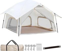 Chihee Kempingo palapinės Pop-up Lengvas surinkimas 2 asmenų momentinė palapinė pastogė Lauko Stand-up palapinė Kvadratinis šeimos namelis su tinklelio langais Lietaus dangtelis Nešiojimo krepšys Nešiojamas Kelionės