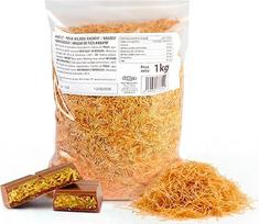 dekora Kadayif Angel Hair tešlos siūlai Dubajaus šokoladui, 1 kg, smulki Kataifi masė traškiems rytietiškiems desertams be cukraus, be laktozės, Halal
