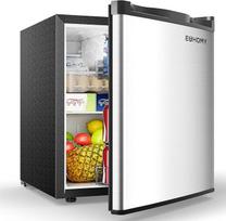 EUHOMY mini šaldytuvas, 46 l talpos mažas šaldytuvas su apverčiamomis durelėmis, 7 lygių termostatu, 38 dB itin tylus, energiją taupantis kompaktiškas šaldytuvas miegamajam, biurui