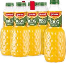 granini Drinking pleasure tiesioginės vaisių sultys, 100% tiesioginės apelsinų sultys (6 x 1 litras), 100% vaisių kiekis, apelsinų sultys iš tiesioginių sulčių, idealiai tinka sulčių purkštuvui, natūralios, veganiškos, su užstatu