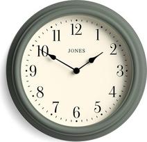 JONES CLOCKS Venecijos sieninis laikrodis, klasikinis apvalus laikrodis, 30 cm, žalias, arabiški skaitmenys, tradicinis dizainas, idealiai tinka virtuvei, svetainei ar miegamajam