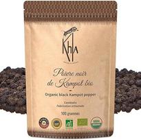 Khla - Kampot Pepper Black Organic 100g - Juodieji pipirai sveiki ekologiški - Grand Cru - Ingredient Kitchens - Tiesiogiai iš gamintojo - Juodieji grūdai malūnui - Kilmė Kambodža