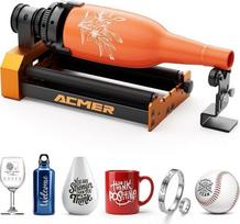 Lazerinis rotacinis ritinėlis ACMER M4 Lazerinis rotacinis ritinėlis, 360° Y ašies rotacinis ritinėlis lazeriniam graviravimo įrenginiui, 3-150 mm graviravimo erdvė cilindriniams objektams ir žiedams, suderinamas su daugeliu lazerinių graviravimo įrengini
