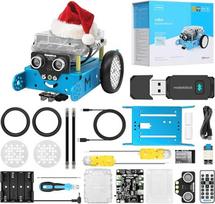 Makeblock mBot Robotas automobilis STEM žaislas programuojamas robotų rinkinys su rageliu Robotas programuojamas su Scratch/Arduino, dovanos vaikams, programavimo mokymasis su programėlės valdymu