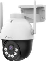 NIVIAN WiFi-6 2K Super HD lauko apsaugos kamera - dvigubas naktinis matymas, išmanusis judesio aptikimas su dirbtiniu intelektu, automatinis sekimas, dvipusis garsas ir IP66 atsparumas.CCTV rinkiniui