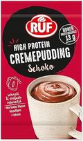 RUF daug baltymų turintis kreminis pudingas "Chocolate Puding", šokoladinis pudingas iš puodelio, 13 g baltymų vienoje porcijoje, lengvai paruošiamas be virimo, be glitimo, 1 x 59 g