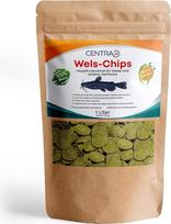 Šamų traškučiai, 1 litras, stabilių matmenų plokštelės su dideliu spirulinos kiekiu ir vitaminais, maisto tabletės, šamų maistas, žuvų maistas, skirtas šamams, dekoratyvinėms žuvims, sandariai uždaromos