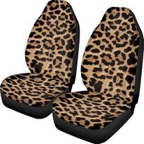 Wanyint Neslystantis automobilio sėdynės užvalkalas Priekinės sėdynės apsauga Kvėpuojantis automobilio aksesuaras Universalus tinka daugumai transporto priemonių Leopard Brown