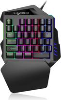 Žaidimų klaviatūra, 35 klavišų mechaninė vienos rankos žaidimų klaviatūra su LED apšvietimu, skirta LOL/PUBG, Mac/Window/PC žaidimams