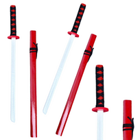 Medinis katana kardas treniruotėms 70 cm raudonas