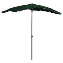 Sodo skėtis nuo saulės su stulpu žalios spalvos 200x130cm