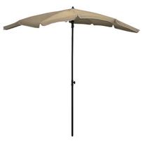Sodo skėtis nuo saulės su stulpu taupe spalvos 200x130cm