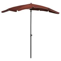 Sodo skėtis nuo saulės su stulpu terakota spalvos 200x130cm