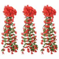 Gėlių girliandos 3vnt raudonos spalvos 85cm