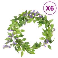 Gėlių girliandos 6vnt violetinės spalvos 200cm