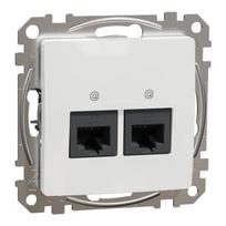 Kompiuterinis lizdas 2xRJ45 UTP cat.6 Schneider Electric Sedna Design SDD111462 (baltas)