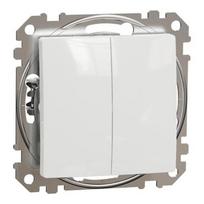 2 klavišų jungiklio mygtukas Schneider Electric Sedna Design SDD111118 (baltas)