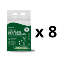 8 VNT. - Kraikas katėms TOFU BeloCat, alavijo / aloe vera kvapo, 6 l (2,5 kg), 2 mm granulės