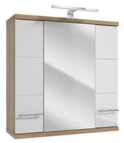 Vonios viršutinė spintelė BARI 70cm Balta/Sonoma