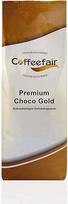 "Coffeefair Premium Choco Cocoa Gold" 1 kg kakavos miltelių, kuriuose yra 16,5 % kakavos, tinka visiškai automatiniams kavos aparatams, tirpsta vandenyje arba piene, suteikia kreminį kakavos skonį karštam šokoladui