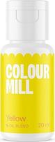 "Colour Mill Oil Blend" geltonos spalvos aliejiniai maistiniai dažai - maistiniai dažai šokoladui, fondanui, keksiukams, pyragams, kepiniams, makaronams - maistiniai dažai tortų dekoravimui - 20 ml