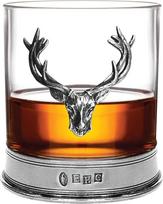 "English Pewter Company Stag Head Whisky Glass Tumbler" stiklinė taurė su alavo pagrindu [STAG104]