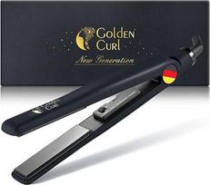 "Golden Curl" plaukų tiesintuvai, skirti garbanoti ir tiesinti plaukus - profesionalus plaukų tiesintuvas, plaukų tiesinimo lygintuvas, juodas