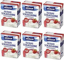 "Milram" plakta grietinėlė, "H-Whipped Cream", 30% desertinė ir paruošta grietinėlė, 200 g, plakta grietinėlė x 6 vnt.