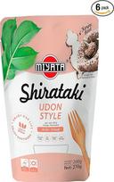 "Miyata Shirataki Udon" stiliaus konjako miltų makaronai, 6 vnt. (6 x 270 g)