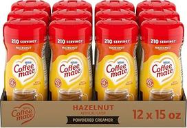 "Nestle Coffee-Mate" kavos grietinėlė, lazdyno riešutai, 15 oz miltelių pavidalo, 12 vnt. pakuotė