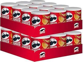 "Pringles Original" (2 x 12 x 40 g) - klasikiniai užkandžiai praktiškoje skardinėje - traškūs traškučiai su druska - Pop. Žaisti. Valgyk.
