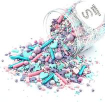 "Super Streusel Unicorn Party" cukriniai pabarstukai tortams, sausainiams, pyragui ir dar daugiau, visi ingredientai iš ES, "Streuselmix" iš Hamburgo, žinomi televizijoje ir spaudoje, be AZO dažiklių (90 g)