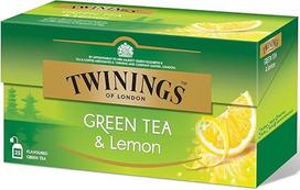 "Twinings" žalioji arbata su citrina - žalioji arbata su gaiviu citrinos skoniu arbatos maišelyje - unikalus žaliosios arbatos mišinys su citrinos žievelėmis, 25 arbatos maišeliai (40 g)