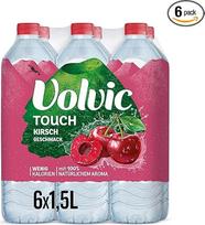 "Volvic Touch Cherry Flavour" - natūralus mineralinis vanduo "Volvic" gaivusis gėrimas su vyšnių skoniu - be konservantų - 6 x 1,5 l