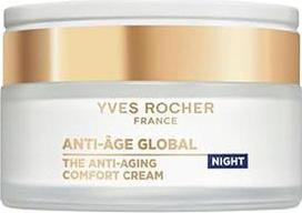 "Yves Rocher" - "Anti-Ageing Comfort" naktinis kremas - intensyvi naktinė regeneracija - patentuota auksinio achilėjaus formulė - regeneruoja ir stangrina - skirtas visų tipų odai - prabangi tekstūra - 50 ml