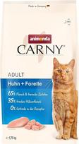animonda Carny Adult Chicken + Trout (1,75 kg), sausas maistas suaugusioms katėms, kačių maistas be grūdų ir cukraus, kačių sausas maistas su 65 % mėsos ir žuvies