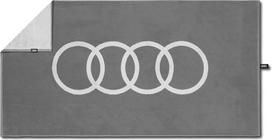 Audi 3132501400 Vonios rankšluostis 80 x 150 cm Vonios rankšluostis Paplūdimio rankšluostis pilkos spalvos su "Audi" žiedų logotipu
