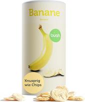 BUAH Liofilizuoti ekologiški bananai | Bananų traškučiai užkandžiams arba kokteiliams | Idealus saldainių pakaitalas | Veganiški ir be pridėtinio cukraus | 210 g