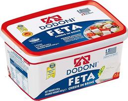 Dodoni Feta avies sūris, 2 x 400 g, fetos sūris Graikijos fetos avies sūris sūryme, aukščiausios kokybės, "Superior Award 2018" apdovanojimas, 43 % riebumo, iš Graikijos, 70 % avies, 30 % ožkos Plastikinė pakuotė