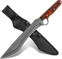 Golden Bird Machete Full Tang išgyvenimo peilis, didelis lauko peilis su nailoniniu dėklu, Bushcraft ir stovyklavimo mačetė medžioklei, žygiams ir išgyvenimui, idealiai tinka vyrams ir lauko entuziastams