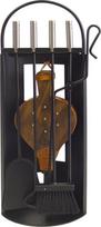 Imex El Zorro 10027 Kvadratinio židinio komplektas su alkūnėmis ir įrankiais, (nerūdijantis plienas, 68 x 23 x 14 cm), juodas