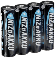 1x4 Ansmann NiZn įkraunami akumuliatoriai Mignon AA 1500 mAh