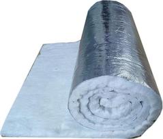 Keraminio pluošto lubų izoliacinis kilimėlis, vienpusė aliuminio folija 1.260°C židiniui, griliui, orkaitei, viryklei, 1 x 0,61 m (balta, 40 mm)