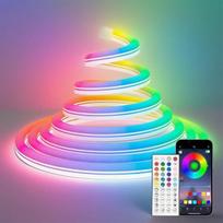 LED juosta 10 m RGB "Bluetooth", IP67 atspari vandeniui, 840 LED su programėle, 24 V, "Mega Roll", skirta gyvenamajam kambariui, vakarėliui